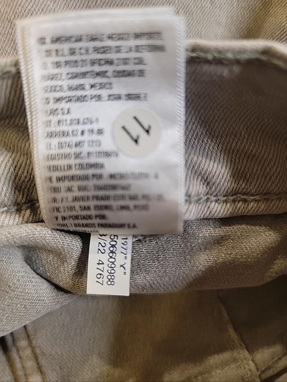 American Eagle Women's Wide Leg Utility Jeans Size 6 Regular Khaki Stretch Denim - Picture 5 of 5